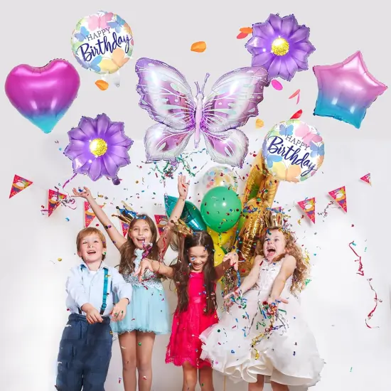 Butterfly Birthday Party Decoration Butterfly Aluminum Foil Balloon {2}