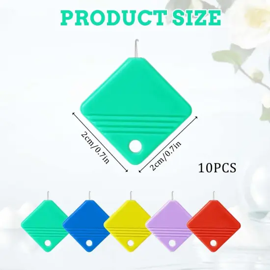 10 PCS Needle Threaders, Square Needle Threaders for Hand Machine Sewing Upgraded Sewing Needle Threaders Plastic Simple Needle Threader Tool Small Eye Threader for Embroidery Floss Cross-Stitch Craft {2}