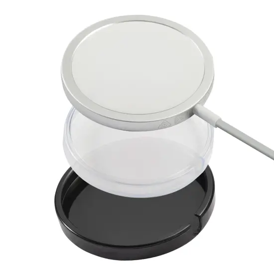 Insten 2-Pack Case Compatible with MagSafe Charger Pad, Protective Soft TPU Slim Skin Cover (Charger Not Included) Clear & Black {1}