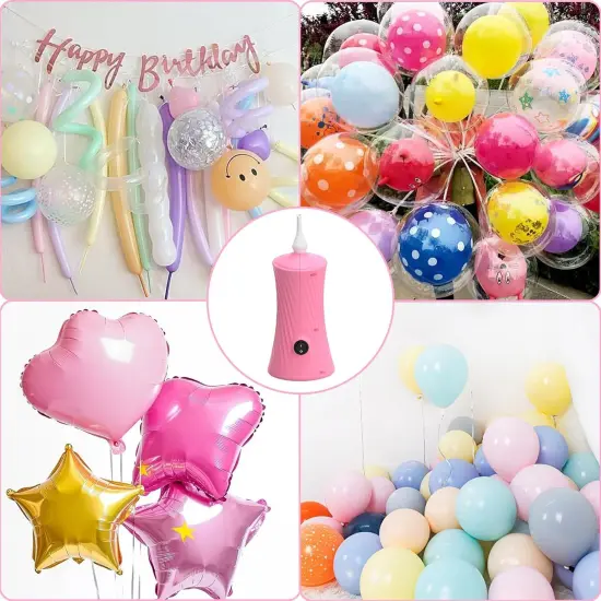 Balloon Pump Electric - Portable Air Balloon Pump for Long Balloons, Balloon Blower Inflator Machine for Twisty, Animal Classic Round, Foil, Latex Balloons {4}