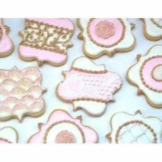 4 PC Plastic Frame Pattern Shape Cookie Cutters Set {3}