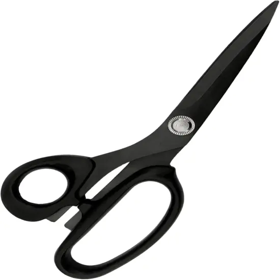 Left-Handed Scissors for Adults, 8 Inch Titanium Coating with Stainless Steel Blade, for Dressmaking, Leather Professional Sewing Fabric, Crafting and Home General Use, Black {6}