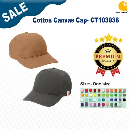 Carhartt&reg; Cotton Canvas Cap Navy {3}