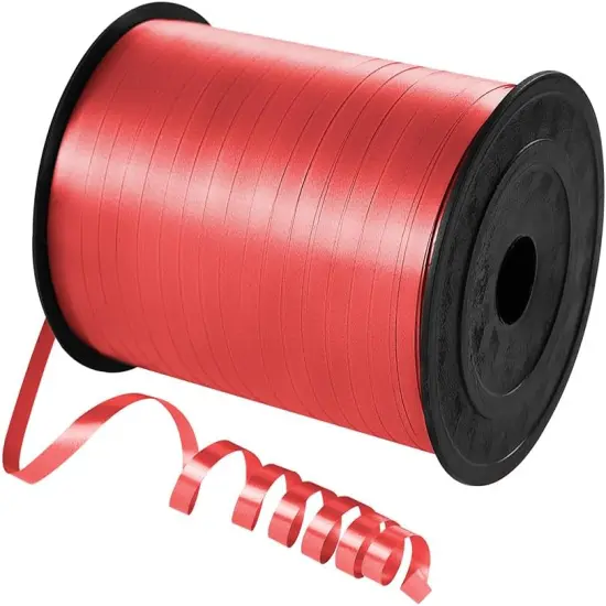 500 Yards Red Curling Ribbon for Gift Wrapping, 1/5 inch Wide Balloon Ribbon String {1}