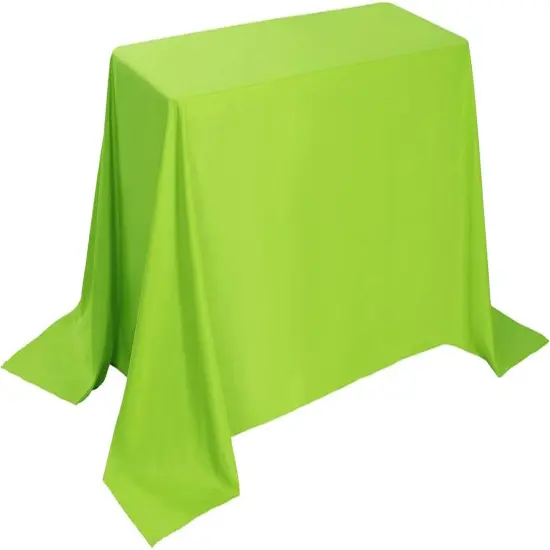Rectangle Tablecloth 90x132 inch Washable Polyester Fabric Table Cloth for Wedding Party Dining Banquet Decoration（90x132, Apple Green） {2}
