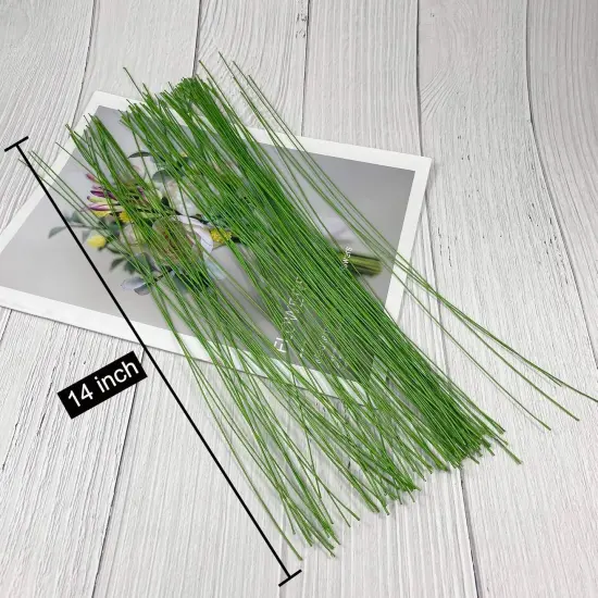 100 Pcs Stem Wire Floral Paper Wrapped Wire 14 Inch 20 Gauge Wire for Flower Arrangements DIY Bouquet Handcrafts {4}
