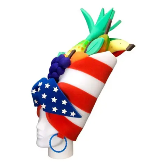 USA Carmen Miranda Hat Vibrant & Patriotic Party Accessory {4}