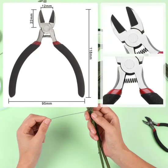 Floral Arrangement Kit, Green Floral Tape Floral Stem Wire Floral Wire Boutonniere Flower pin and Wire Cutter Tools Kit for Bouquet Stem Wrap Florist, Wreath Making Supplies {3}