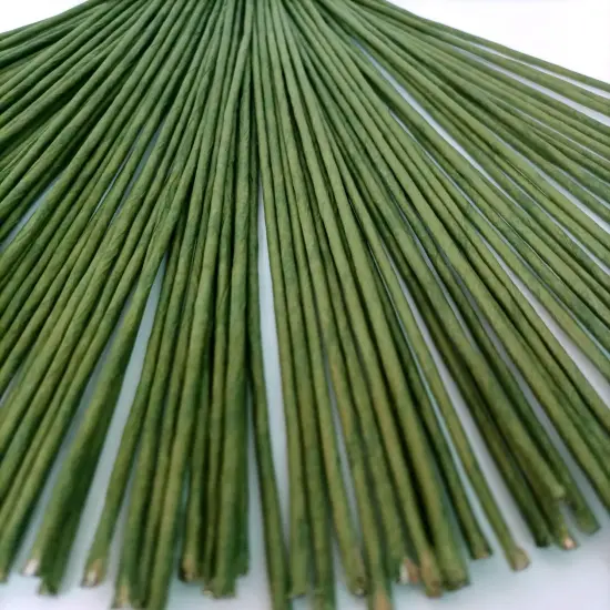 Floral Stem Wire, 100 Pcs, 2 Gauge, 10 Inch, Flower Stems, Artificial Green Crafts Wire Wreath Making Supplies for Flower DIY {2}