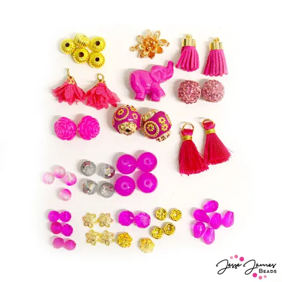 Jesse James Beads Mini Bead Mix in Pink Dragonfruit {3}