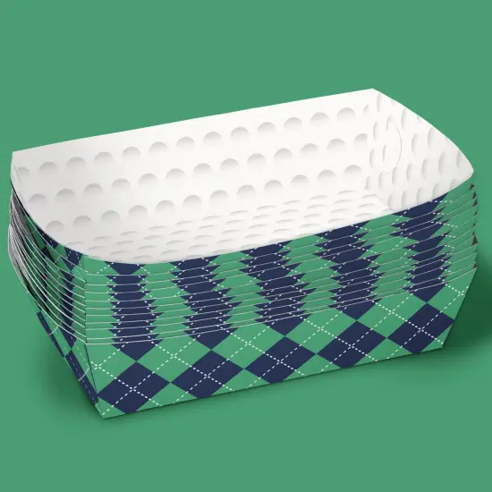 Big Dot of Happiness Golf Party Paper Food Trays, Disposable Double-Sided Paper Food Holders for Nachos, Hot Dogs, French Fries - 12 Ct {5}