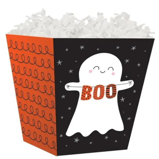 Pack/6: Halloween Boo! Sweet Treat Boxes - 4 x 4 x 4-1/2" {1}
