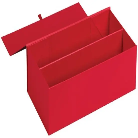 Pack/3: Red Magnetic Closure Wine Gift Box - 6-5/8 x 3-1/4 x 13" (2 Bottle) {1}