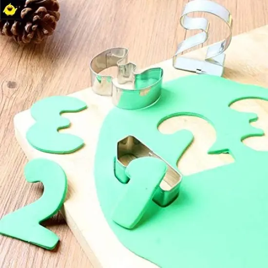 Mini Alphabet & Number Cookie Cutter Set Stainless Steel 36 Pieces {3}