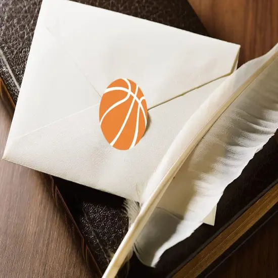500 Pieces Basketball Party Decorations Labels Roll Stickers - Basketball Sport Party Supplies Decor Favors Jar Containers Letter DIY Sticker Labels Decals {3}