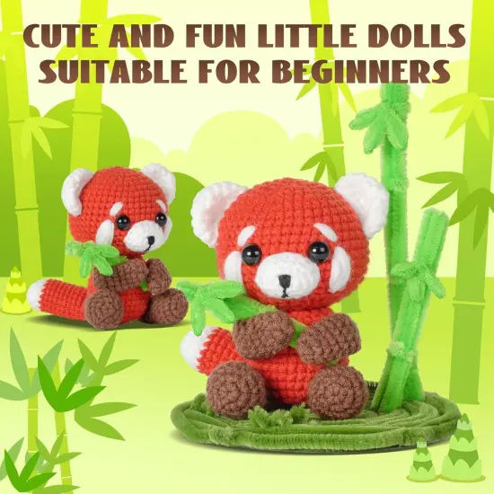 Crochet Kit for Beginners, Crochet Animal Kits, Crocheting Kit for Starters, Learn to Crochet with Step-by-Step Video Tutorials, Beginner Crochet Kit for Adults(Panda) {3}
