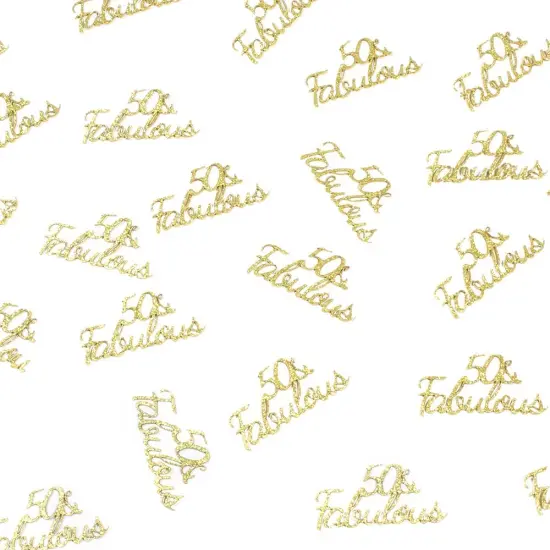 Happy Birthday Party Table Confetti Glitter Gold 50 and Fabulous Table Scatter Decorations for 50 Years Old Birthday/Wedding Anniversary Party Favor Decor Supplies 100PCS {1}