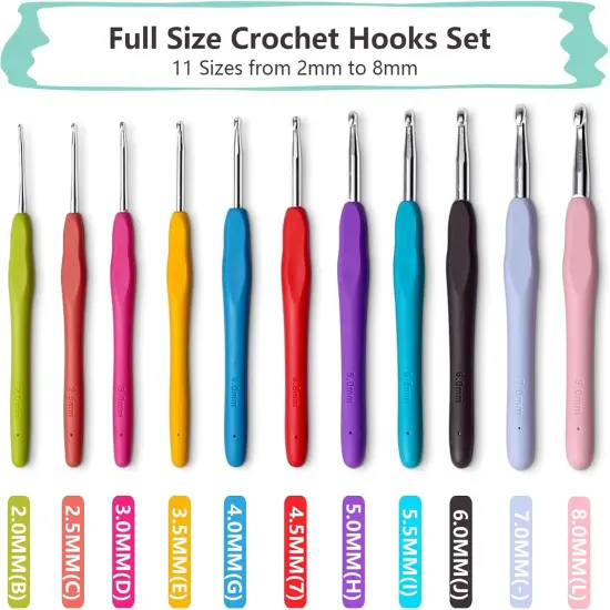 Buylorco Crochet Hooks 11 Size Crochet {5}