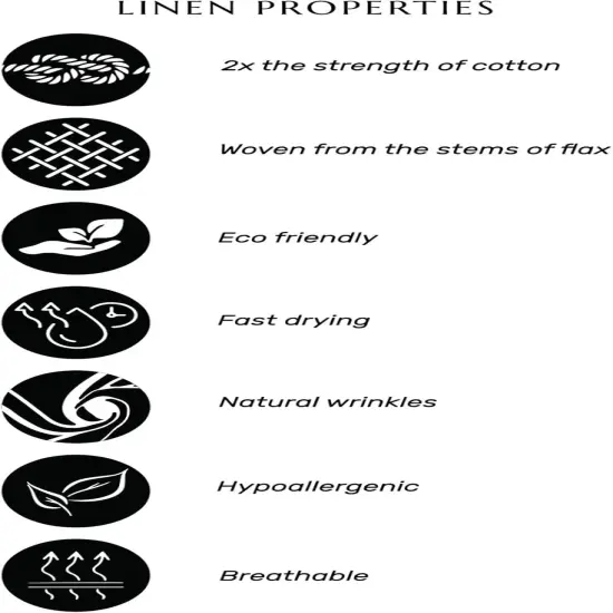 Pure Linen Navy and White Short Table Runner 14 x 36 Inch Ideal for Dresser and Coffee Tables {5}