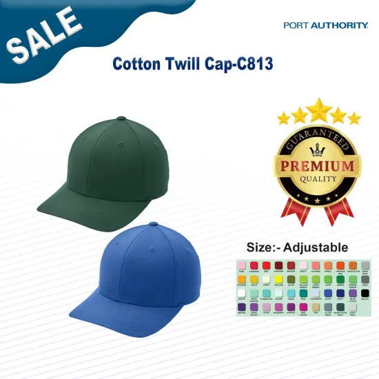 Port Authority&reg; Cotton Twill Cap Black {3}