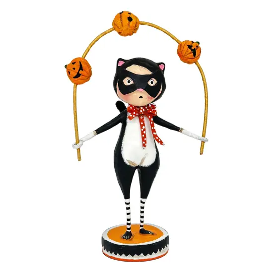 Lori Mitchell Halloween Toss a Jack Cat Figurine {1}
