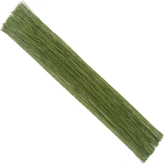 24 Gauge Dark Green Floral Wire Stem for Flower Arrangement Craft Supply,16 Inch,200PCS {5}