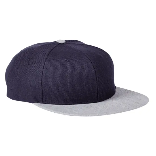 Big Accessories&reg; Flat Bill Sport Cap NAVY/ HTHR GRAY {1}