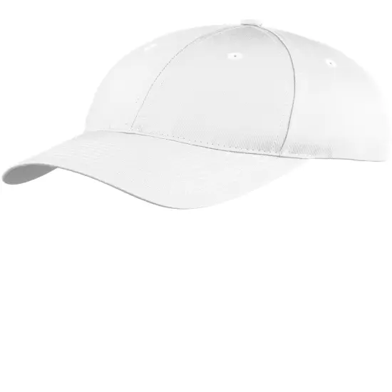 Port & Company&reg; Six Panel Unstructured Twill Cap White {1}