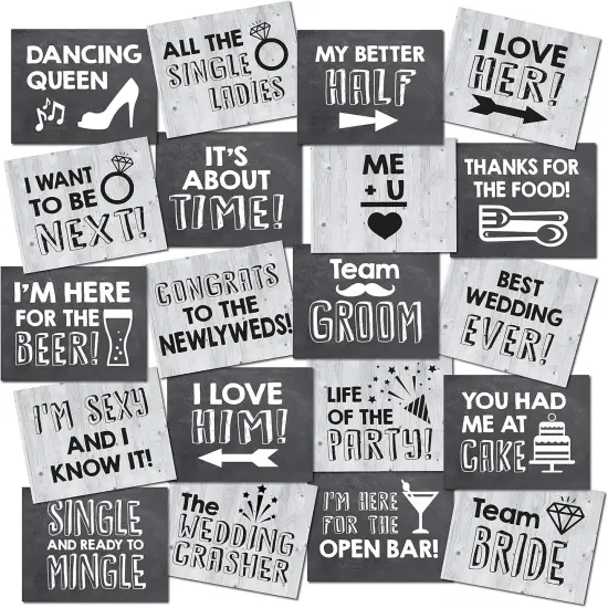 20 Designs, 8x10, Double Sided, Photo Booth Props, Wedding Props Photo Booth Signs, Seller Assistant: Fetching data... {1}