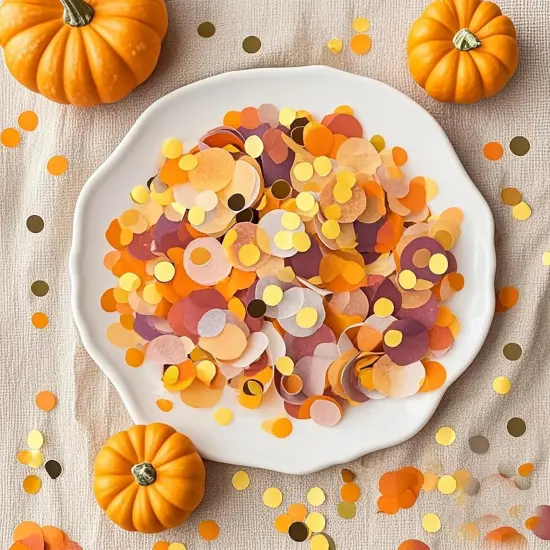 Fall Confetti/Maroon Orange Gold Confetti/Thanksgiving Decorations/Burgundy Orange Gold FAll Birthday Decorations Weddings Burgundy {2}