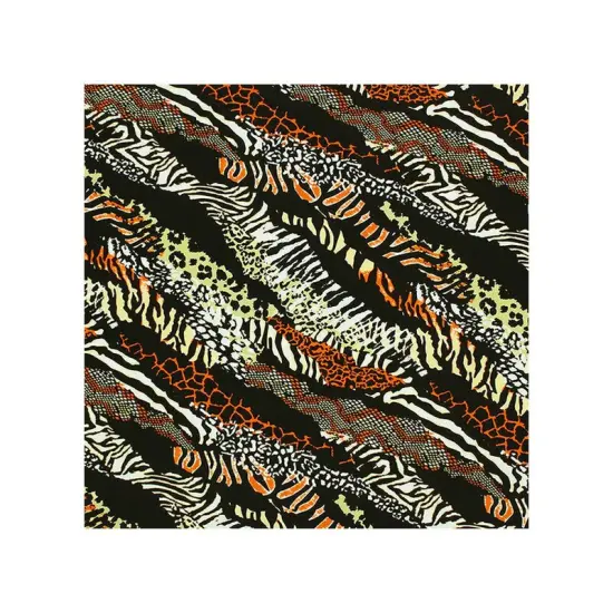 Jungle Slivers Printed Spandex Fabric Multicolor {4}