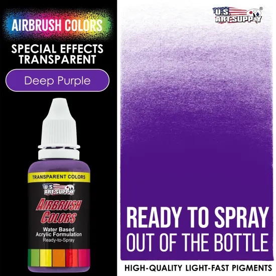 Deep Purple, Transparent Acrylic Airbrush Paint, 1 oz. {2}