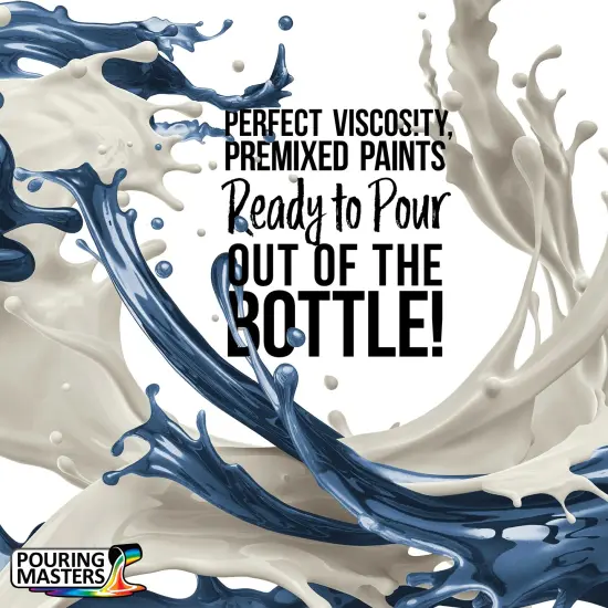 Pouring Masters Lake Blue Metallic Pearl Ready to Pour Acrylic Pouring Paint - Premium 64-Ounce Pre-Mixed Fluid Acrylic Paint - Fluid Art Supplies for Canvas, Wood, Paper, Tile & Rocks {2}