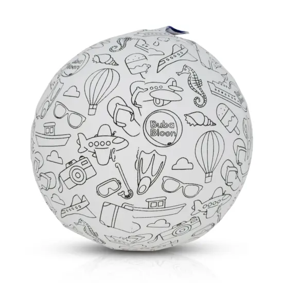 BubaBloon Colour In Travel Design Cotton Balloon Cover with Washable Markers {4}