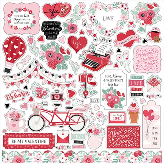 Echo Park Valentine's Day 12 x 12 Cardstock Element Stickers {1}