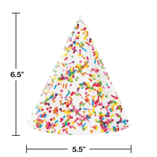 48 pc Bulk Confetti Sprinkles Party Hats {2}