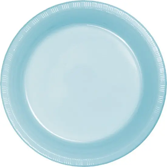 240 pc Bulk Pastel Blue 6.75 inch Plastic Dessert Plates {1}
