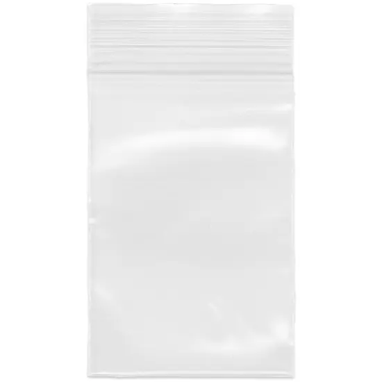Plymor 2.5" x 3.5", 4 Mil Heavy Duty Zipper Reclosable Plastic Bags {1}