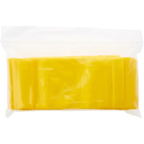 Plymor 2" x 3", Yellow 2 Mil Zipper Reclosable Plastic Bags {5}