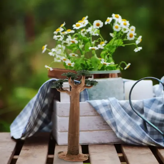 2pcs Model Tree Mini Baobab Tree Train Scenery Architecture Trees Fake Trees Miniature Artificial Tree Fake Plants {2}