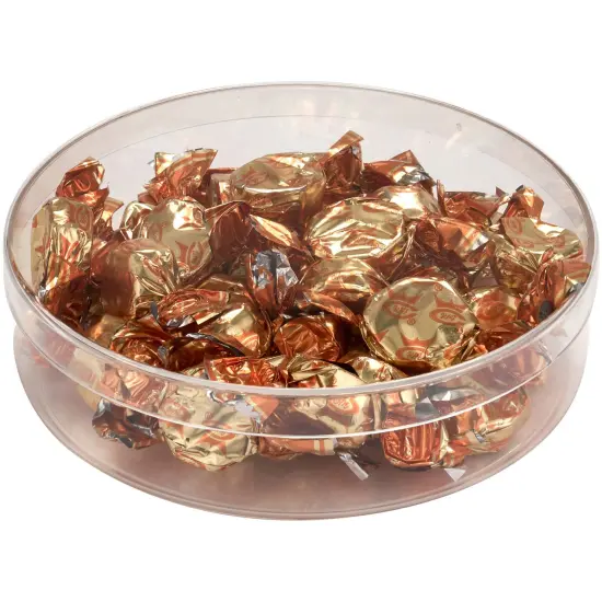 Pioneer Plastics 175C Clear Round Plastic Container, 6" W x 1.5" H {4}