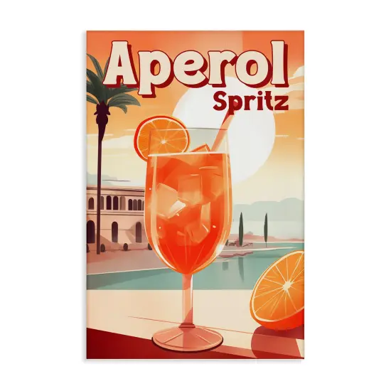 Stupell Industries Bright Tropical Aperol Spritz Canvas Design by Andreas Magnusson {1}
