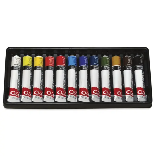 Daler-Rowney Graduate Oil Colors - Assorted, Set of 12, 22 ml tubes {1}