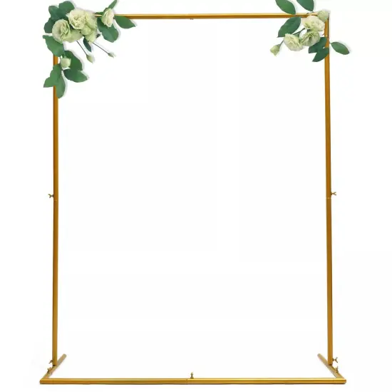 Wedding Arch Stand Gold Garden Arch Outdoor Backdrop Decor Rack 120*35*150cm {1}
