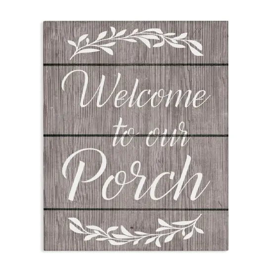 Stupell Industries Rustic Welcome Porch Canvas Wall Art Design by Ziwei Li {1}
