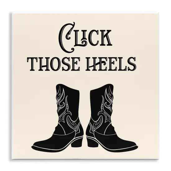 Stupell Industries Click Those Heels Cowgirl Wall Plaque Art Design by Karen Smith {1}