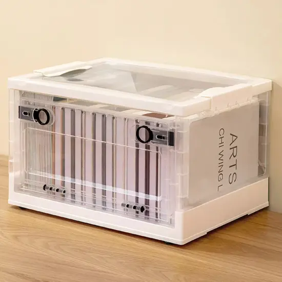 35L Rolling Folding Storage Box Storage Box Collapsible Rolling Storage Box {2}