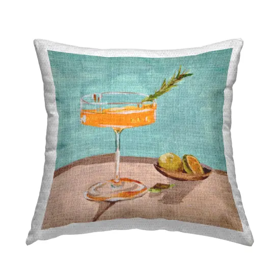Bright Cocktail Glass Outdoor Printed Pillow Design by Melissa Wang, 18 x 7 x 18 {1}