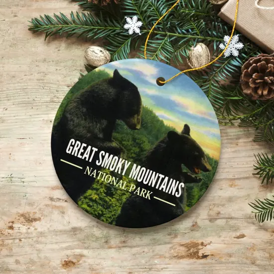 Vintage Great Smoky Mountains National Park Ornament {4}