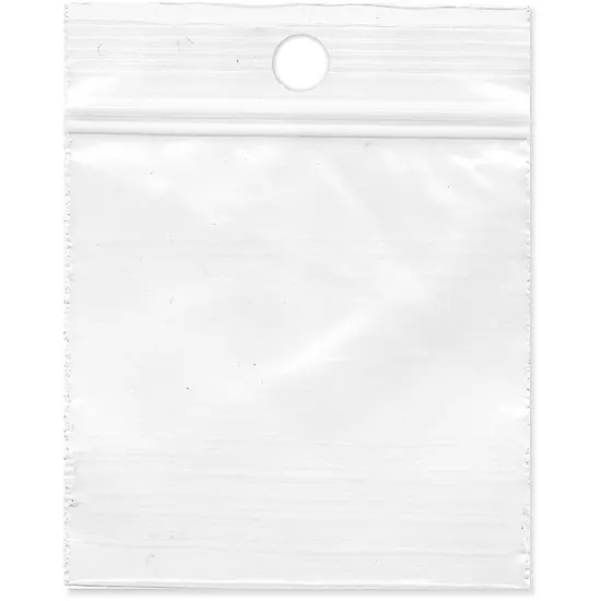 Plymor 2" x 2", 2 Mil with Hang-Hole Zipper Reclosable Plastic Bags {1}